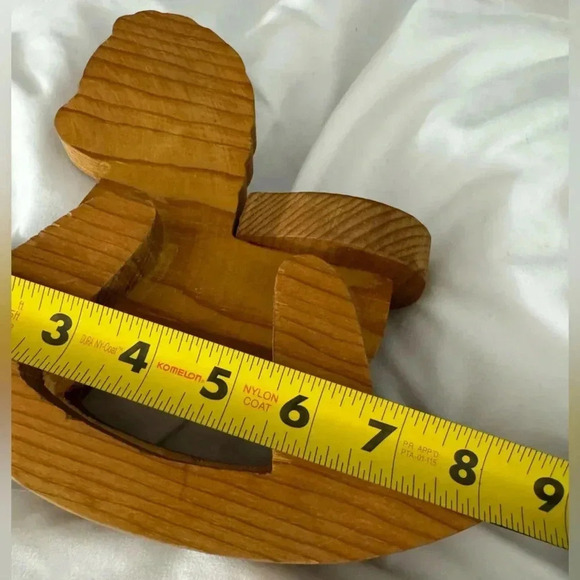 Vintage Handmade Wooden Rocking Horse Nursery Cottage Decor - Picture 11 of 11